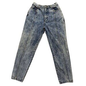 VTG 80s PS Gitano Jeans Acid Wash Hi Rise Tapered Leg Size 14R Rocker Retro